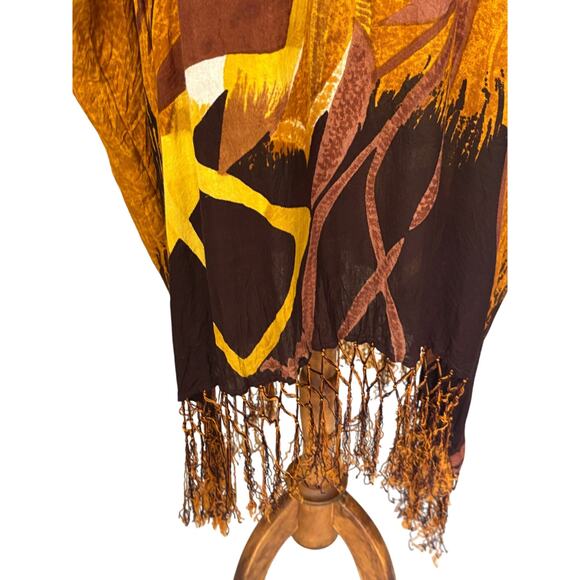 Erika Brooke gold/brown kaftan, statement, global artisan, ethnic, bohemian - Picture 8 of 9